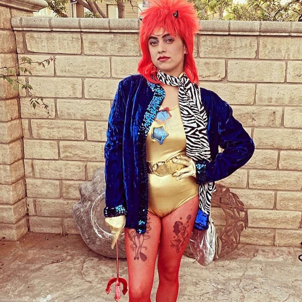 Cosplay David Bowie Red British Rockstar Mullet Wig worn once Amasing